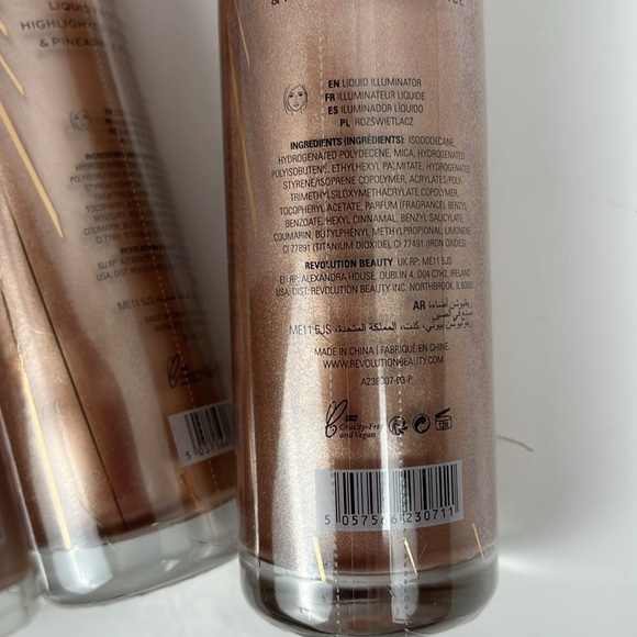 Liquid Illuminator Rose Gold Face and Body Highlighter Revolution 3pc Bundle - Picture 5 of 7